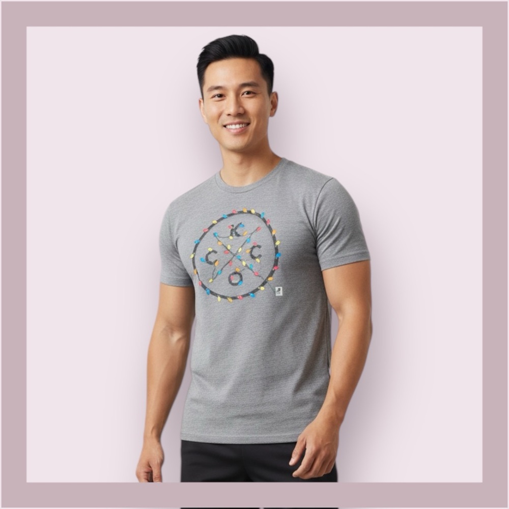 The Chive Gray “KCCO Crest Lights” Graphic Tee
